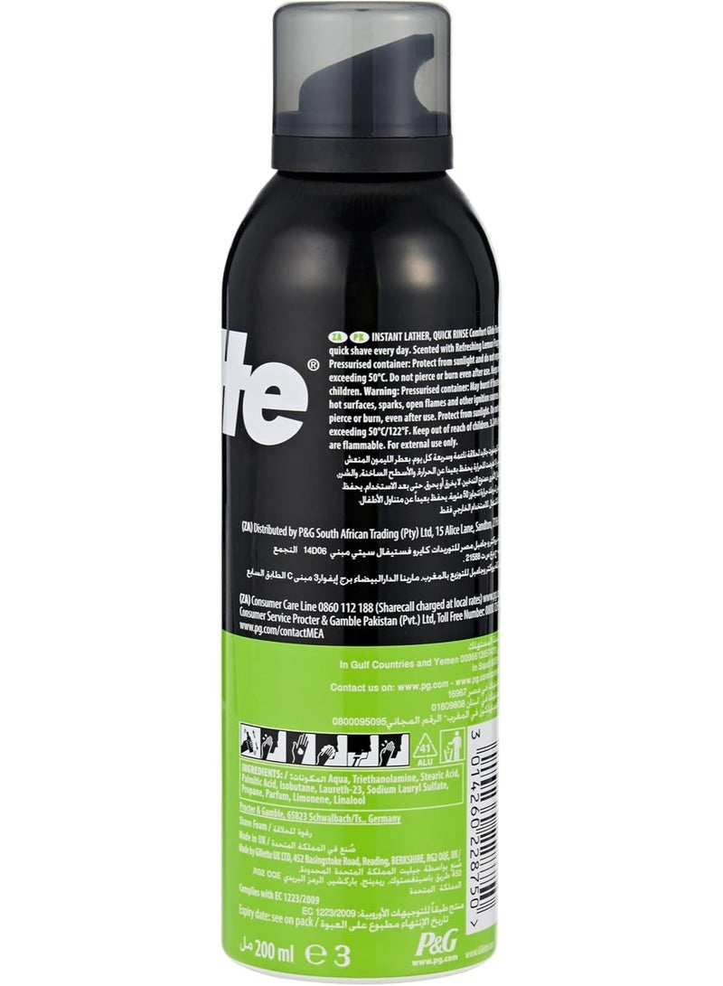 رغوة حلاقة بنكهة الليمون 200 مل (عبوة من 6 قطع) - Image 3